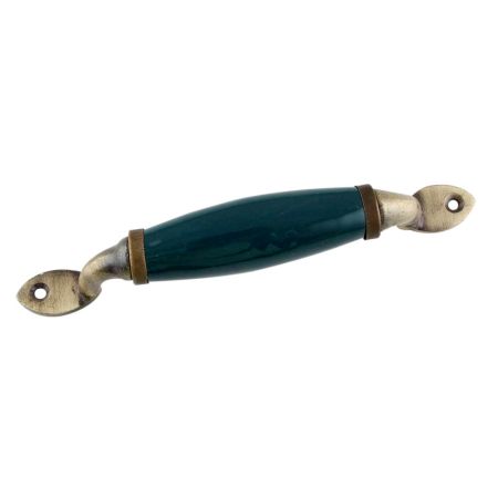 Forest Green Small Ceramic Antique Door Handles